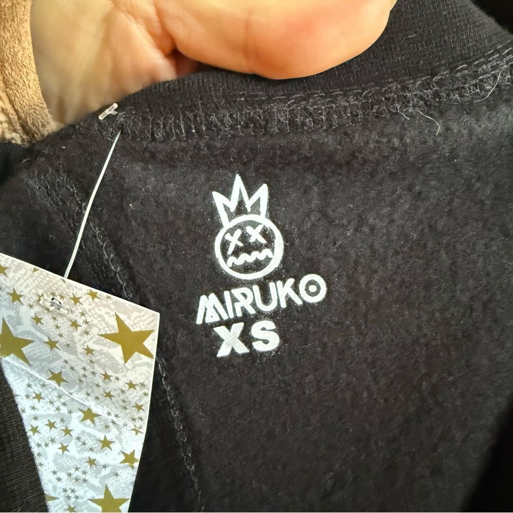 Miruko Graphic Print Black Drawstring Joggers Swe… - image 11